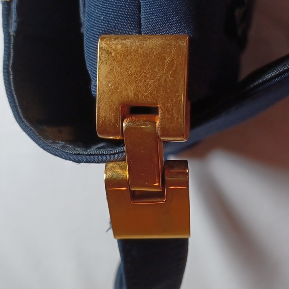 Jennifer Moore Navy Fabric Cross Body/Shoulder Bag - Picture 7 of 12